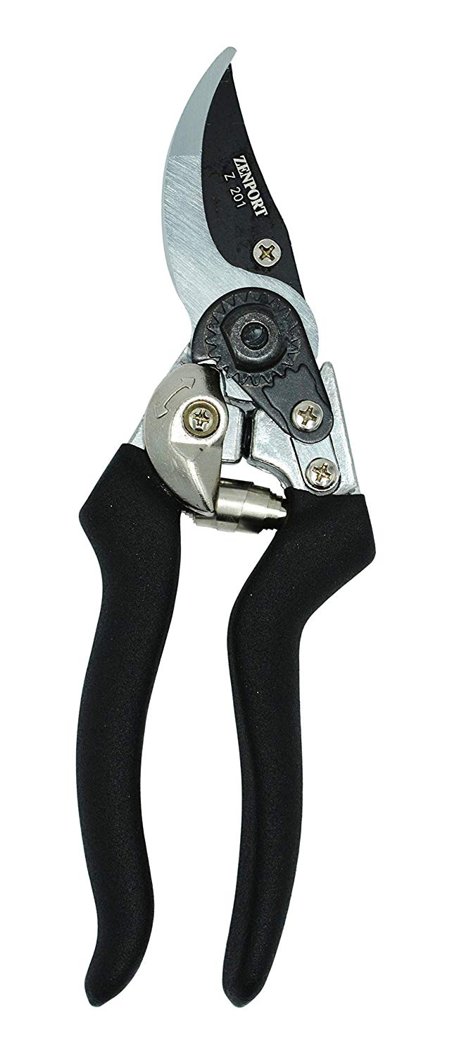 Zenport Pruner Z201 Heavy Duty Crew, Die-Cast Aluminum Handles, 1-Inch Cut, 8-Inch Length