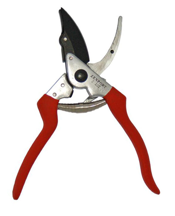 Zenport Z202 Pruner Heavy Duty Cut-n-Hold Crew, Die Cast Aluminum Handles, 1-Inch Cut, 8-Inch Long - Click Image to Close