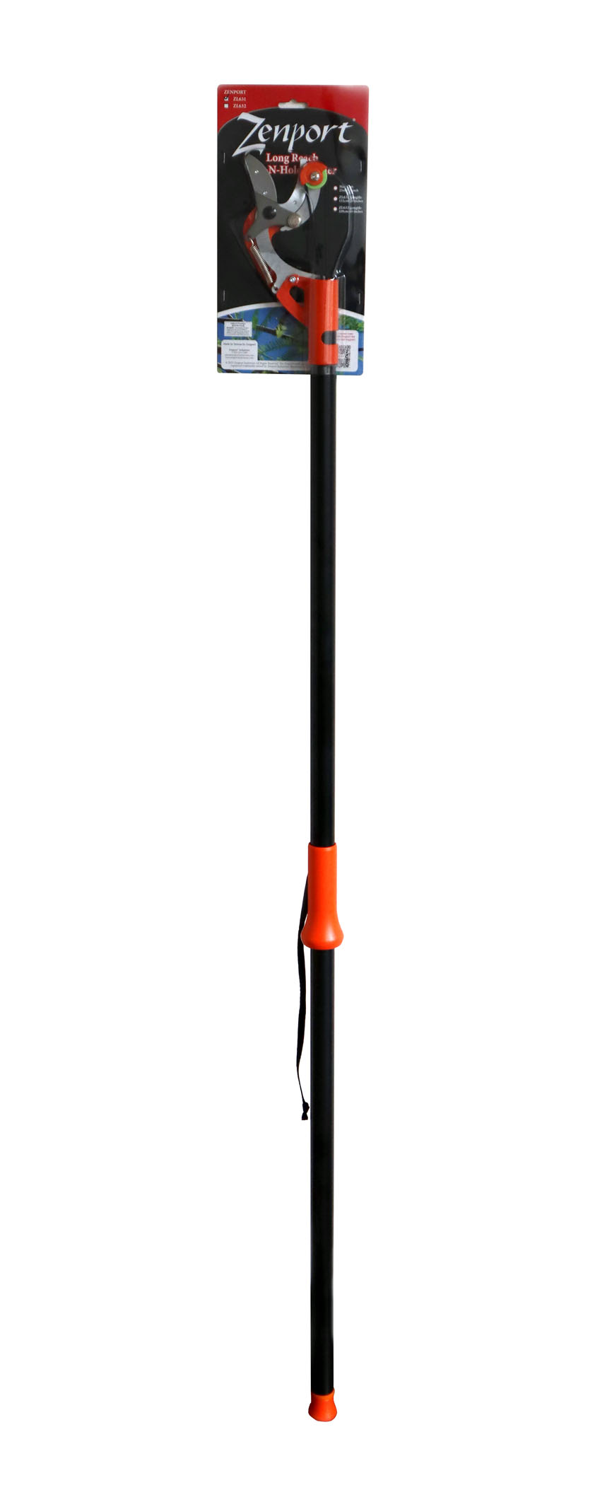 Zenport Pole Pruner ZL631 60-Inch Long Reach, Pump-Action, Draw-Cord, Cut-N-Hold, For Pruning Fruit Trees
