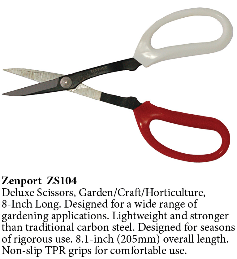 Zenport Scissors ZS104 Deluxe Scissors For Garden, Craft, Horticulture, 8-Inch Long