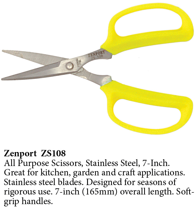 Zenport Scissors ZS108 All Purpose Scissors, Stainless Steel, 7-Inch