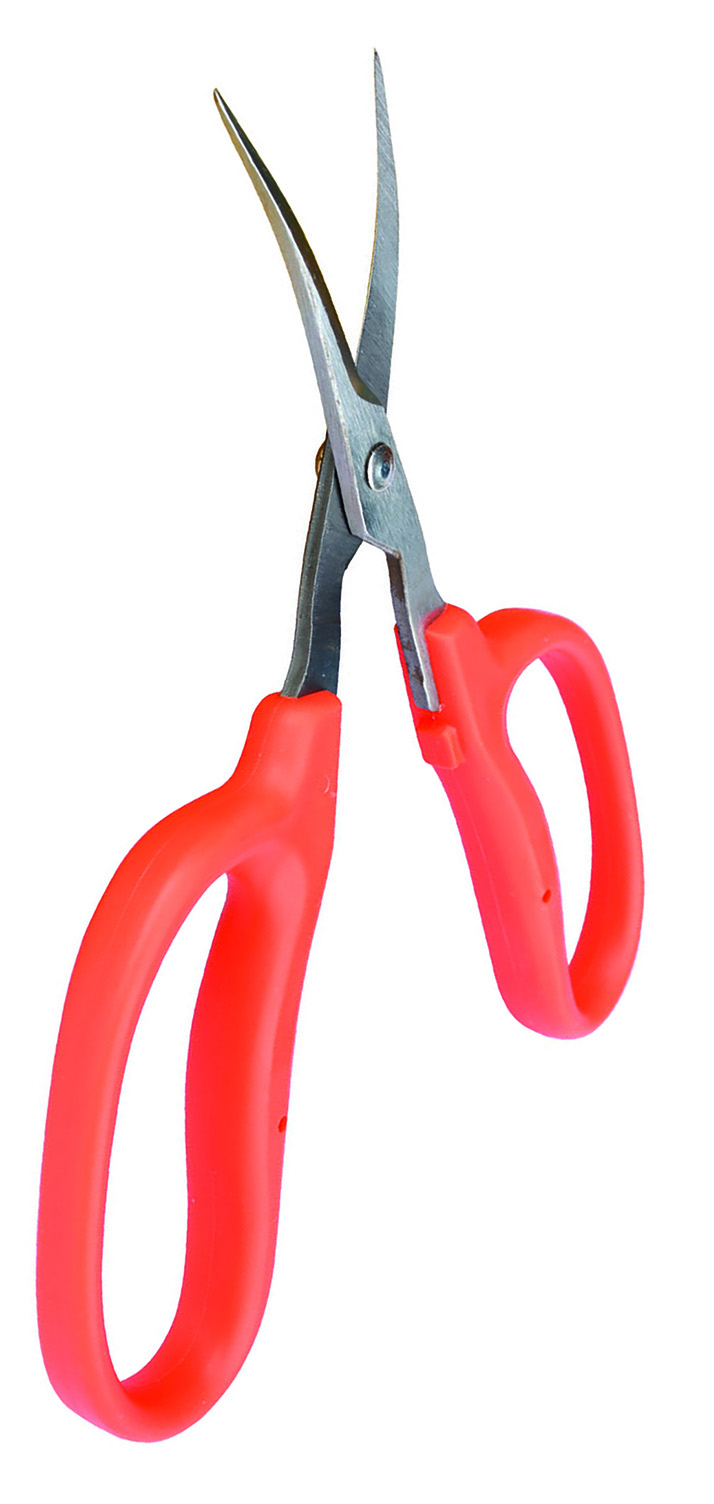 Zenport Scissors ZS420SR Sap Resistant Curved Fluorine Coated MasaMasa Trim Trimming Scissors, Orange Handle