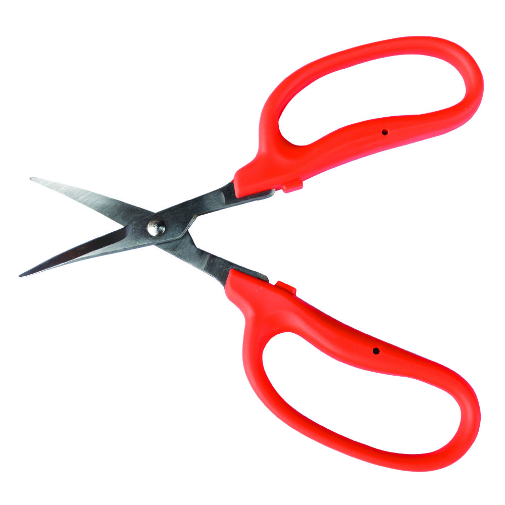 Zenport Scissors ZS420SR Sap Resistant Curved Fluorine Coated MasaMasa Trim Trimming Scissors, Orange Handle - Click Image to Close