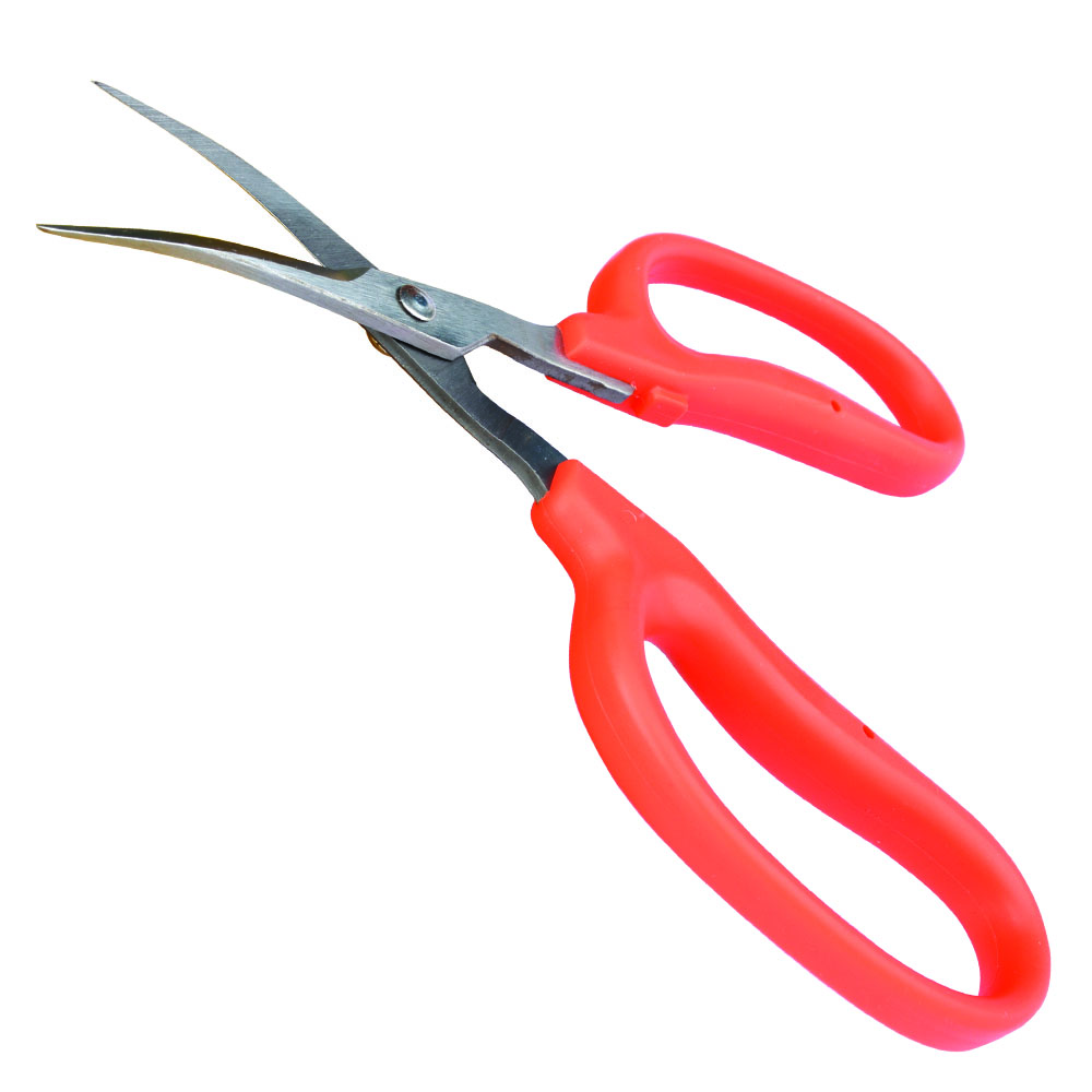 Zenport Scissors ZS420SR Sap Resistant Curved Fluorine Coated MasaMasa Trim Trimming Scissors, Orange Handle - Click Image to Close