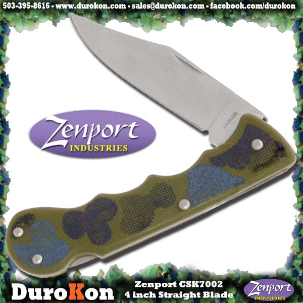Zenport Folding Knife Couteau, 4 ", pliant, lame droite.