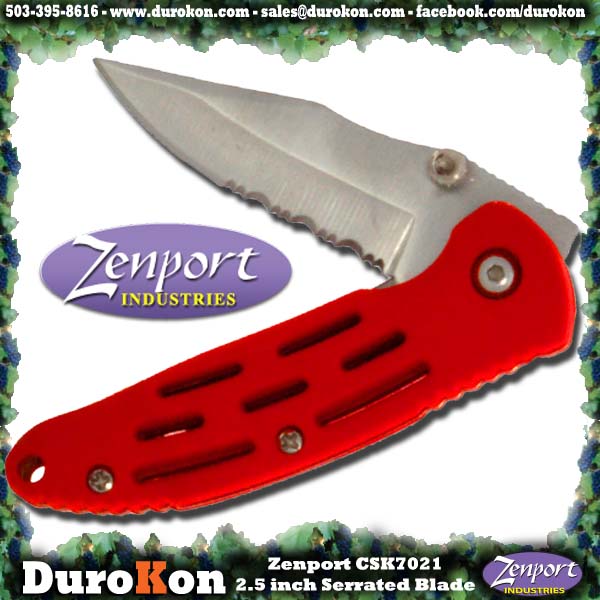 Zenport Folding Knife CSK7010 4 Inch Serrated Folding Knife