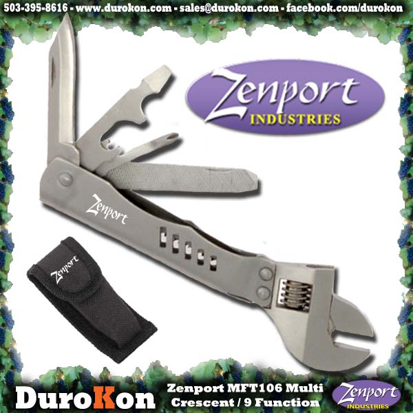 Zenport multi-outils MFT106 clé à croissant 9 fonctions multi-outil