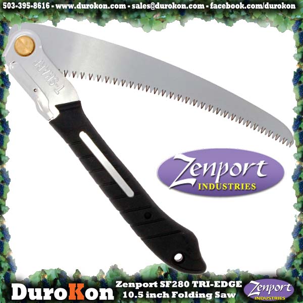 Zenport Saw SF280, 10.5 inch, Folding Saw, Tri-Edge Blade, Steel Handle