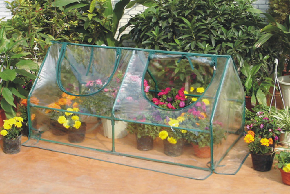 Zenport Mini Greenhouse SH3212A Garden Cold Frame Greenhouse Cloche For Easy Access Protected Gardening