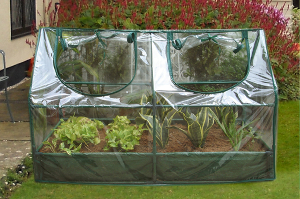 Zenport Mini Greenhouse SH3212A Garden Cold Frame Greenhouse Cloche For Easy Access Protected Gardening